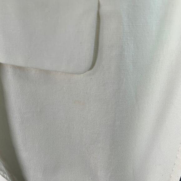 ESCADA Size S White Cotton Blend Textured Peak Lapel Jacket Blazer - Picture 6 of 10